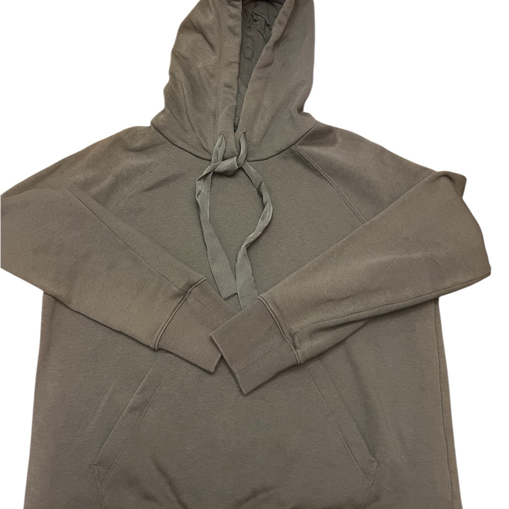 Banana Republic Women’s Hoodie - Olive Green with satiny tie detail size small